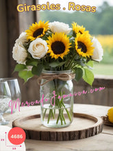 Luz Campestre: Centro de Mesa de Girasoles y Rosas Blancas México